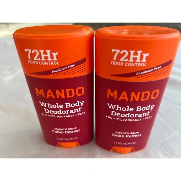 Mando Whole Body Deodorant Cabin Retreat 2.6oz Aluminum Free Lot of 2 - Picture 3 of 3